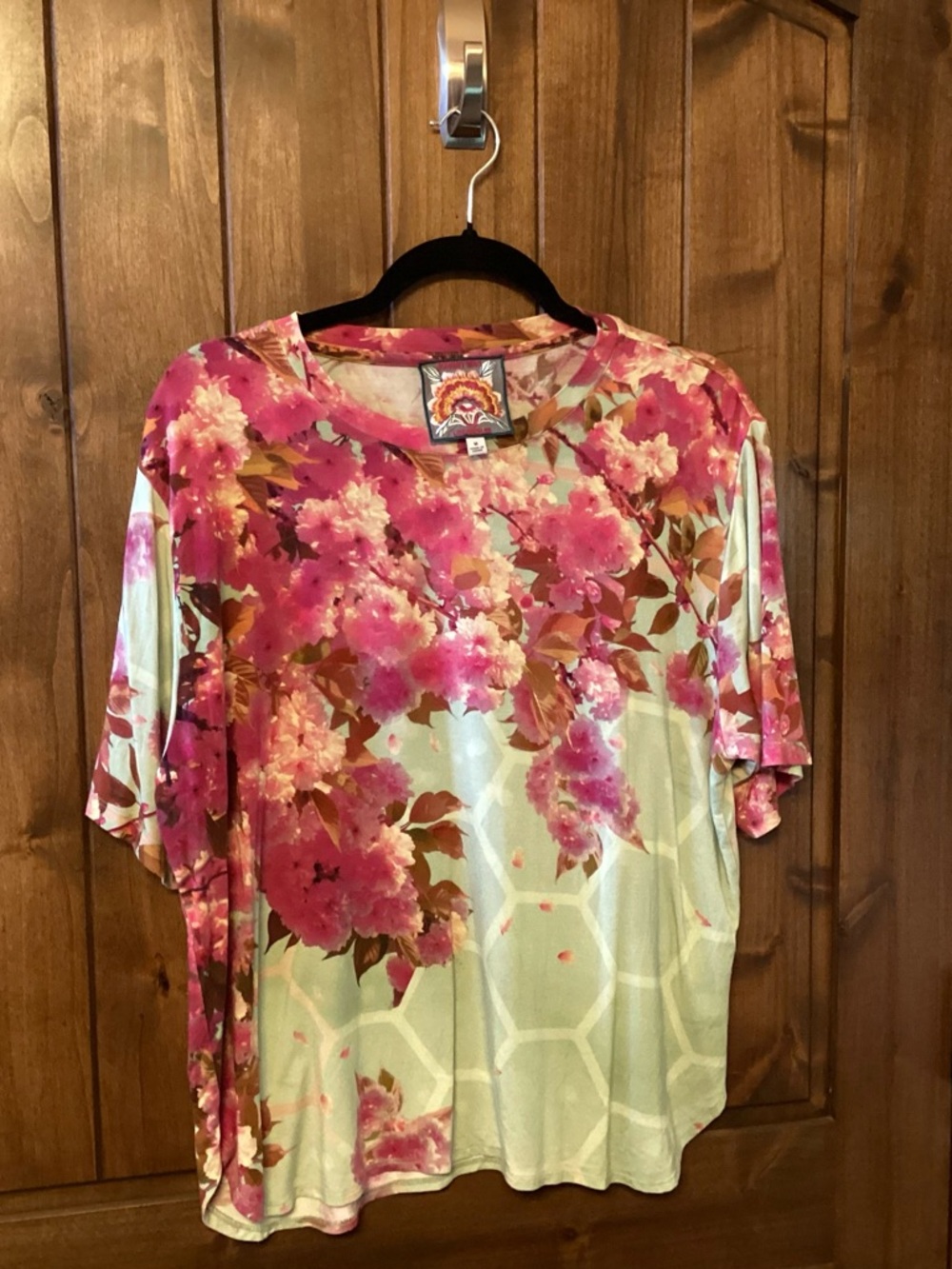 Johnny Was Vintage Floral Short Sleeve Tee